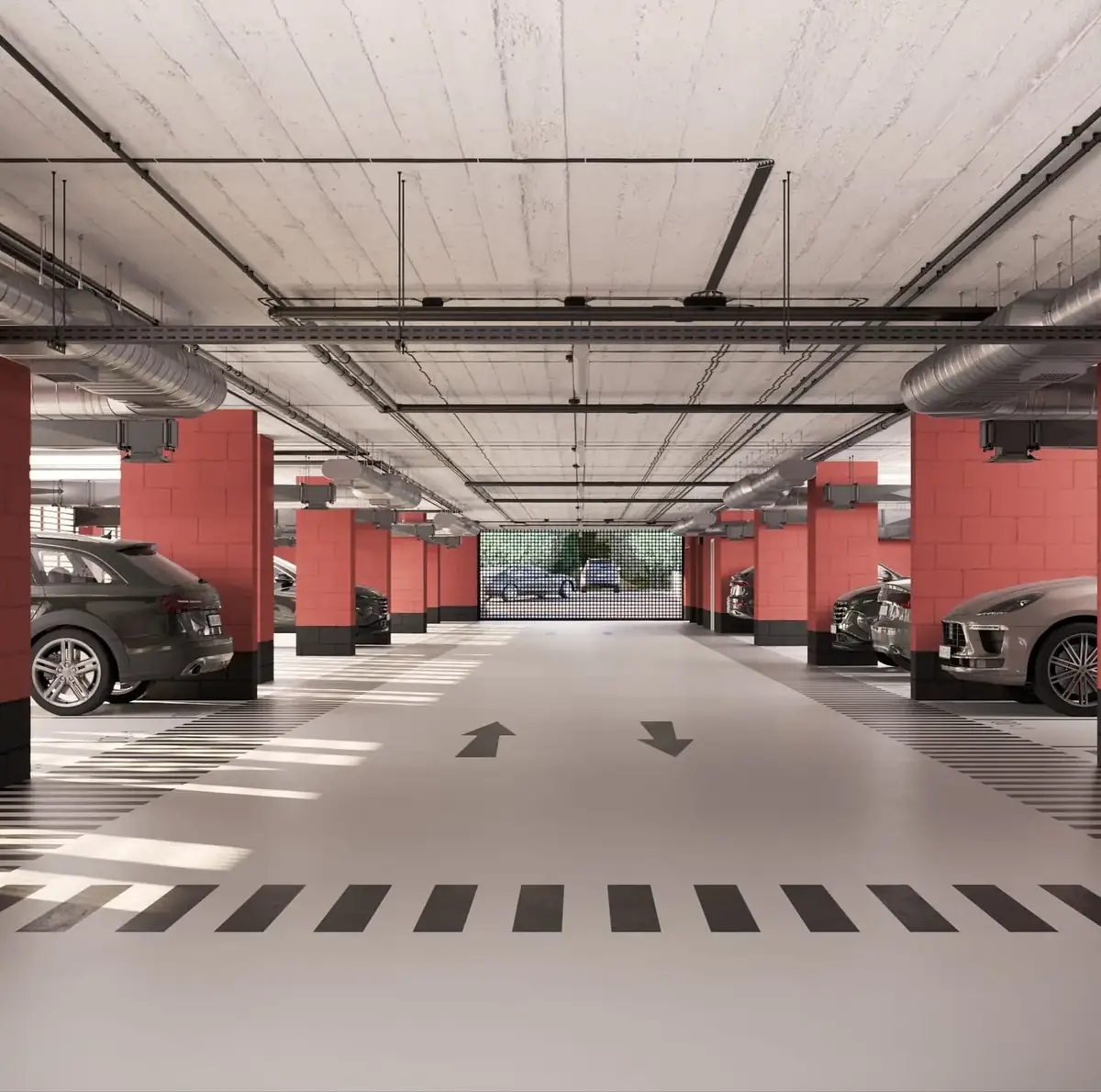 Estacionamento privativo do empreendimento ALMAR