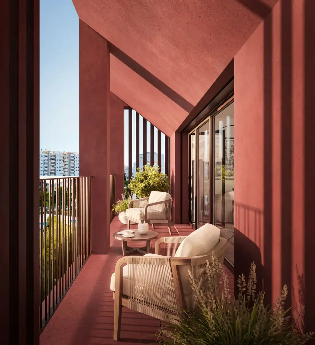 Varanda de apartamento no empreendimento ALMAR