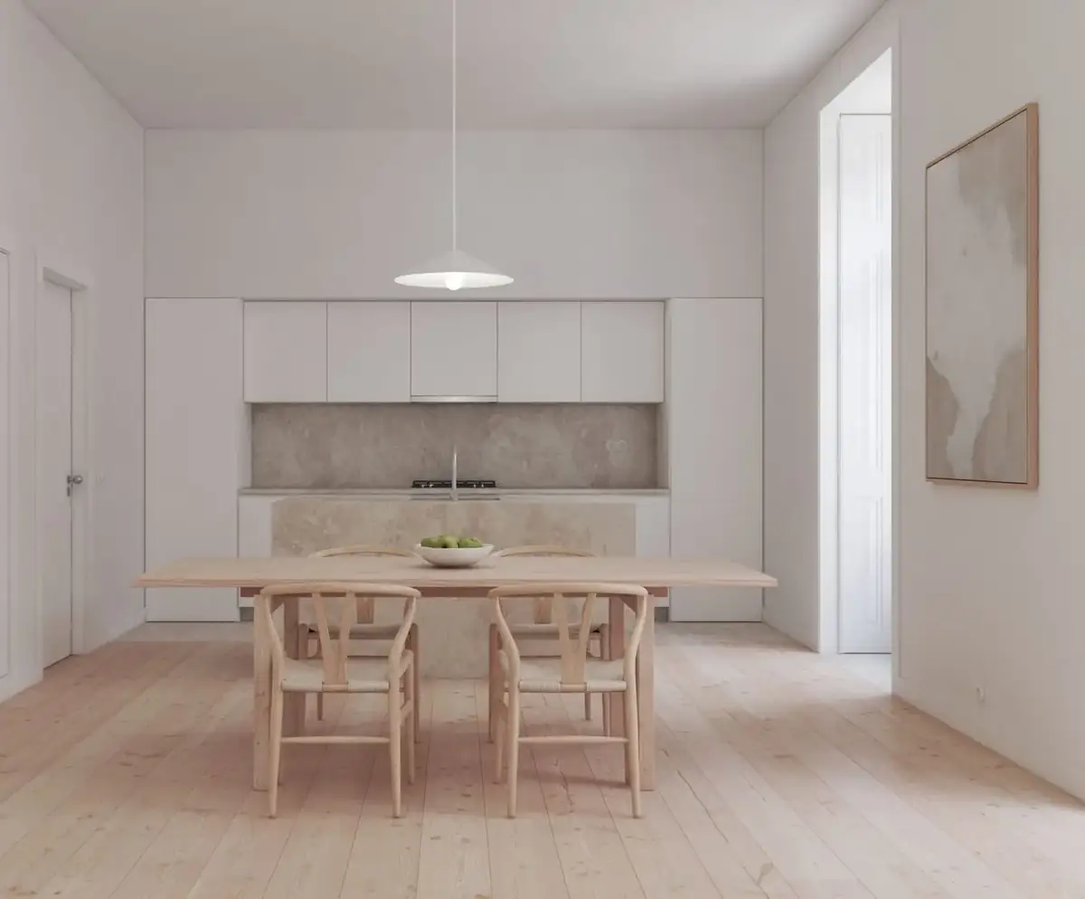 Sala de refeições e cozinha do Andaluz 11