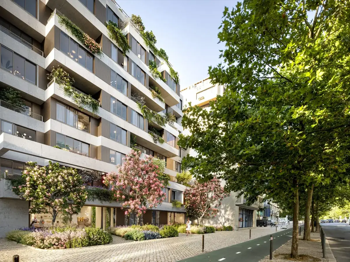 Vista exterior do COPA Cool Living na Avenida do Brasil
