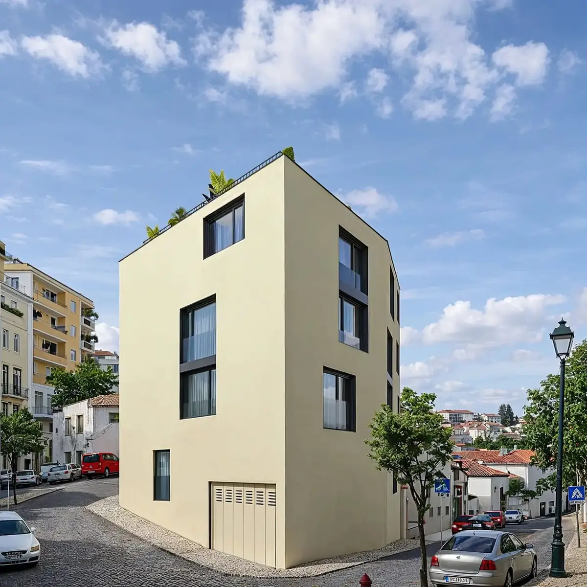 Fachada contemporânea do Monteiro Plaza em Lisboa