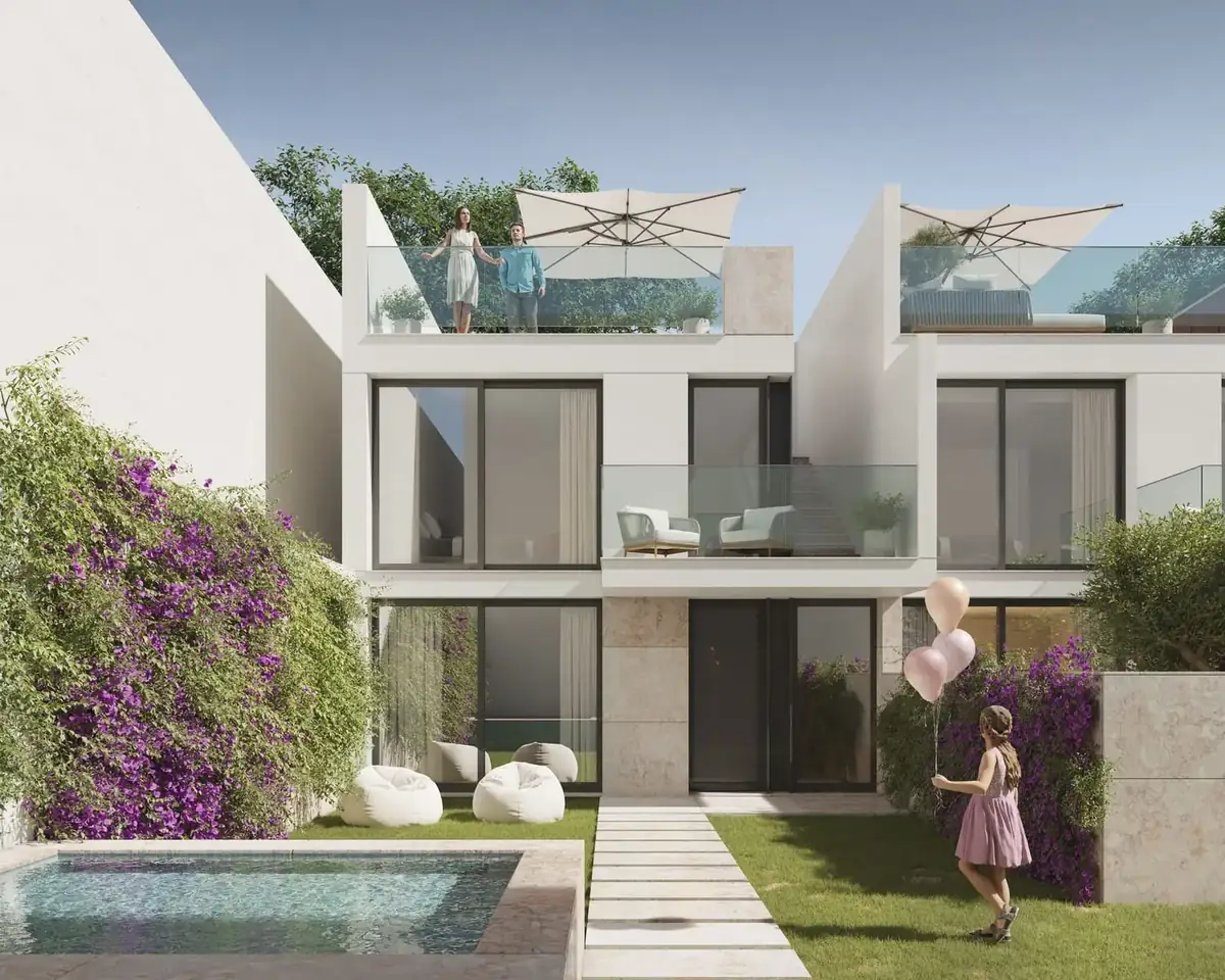Villa urbana com jardim e piscina privados no Pharma Village