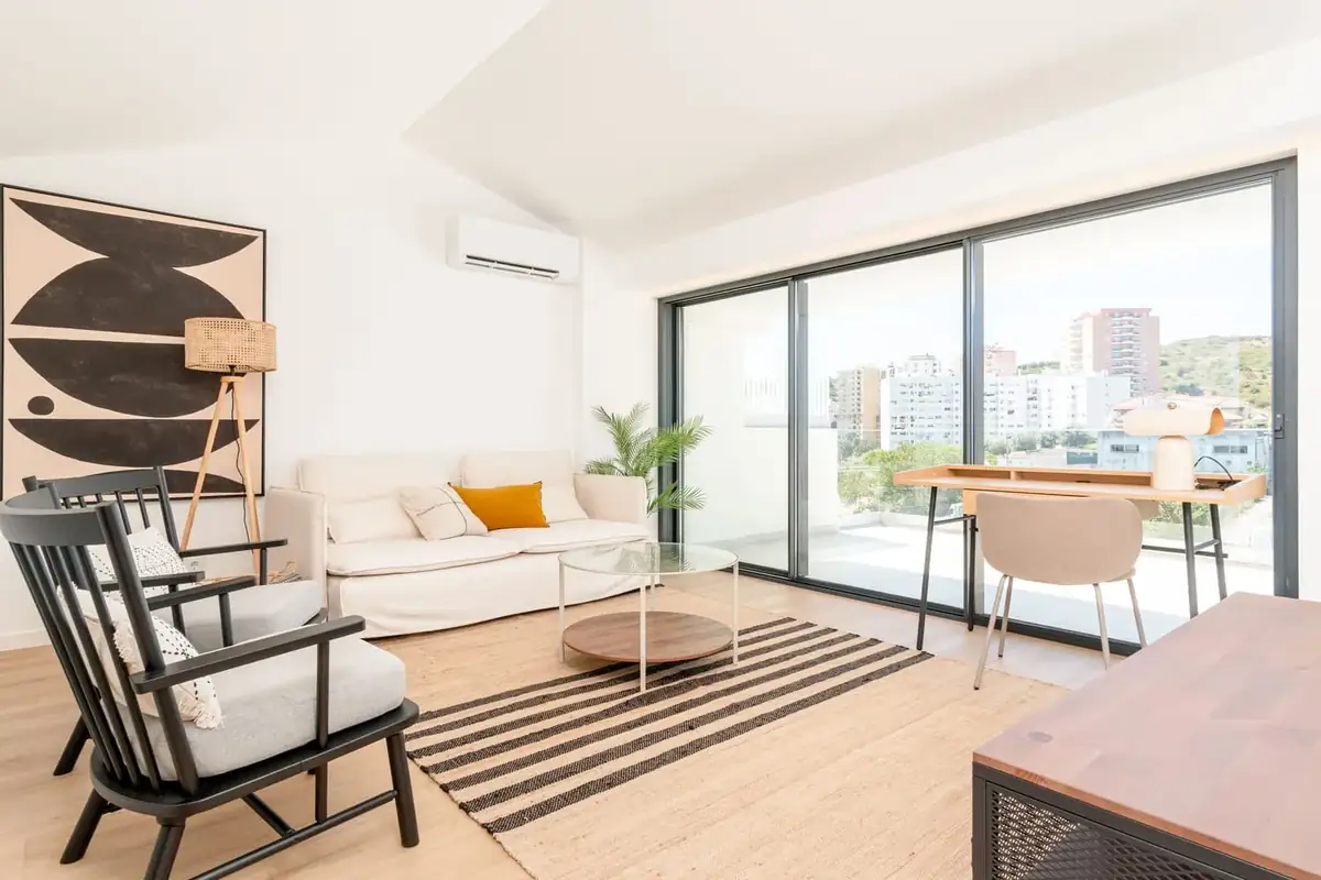 Sala de estar de moradia na Villa Salles